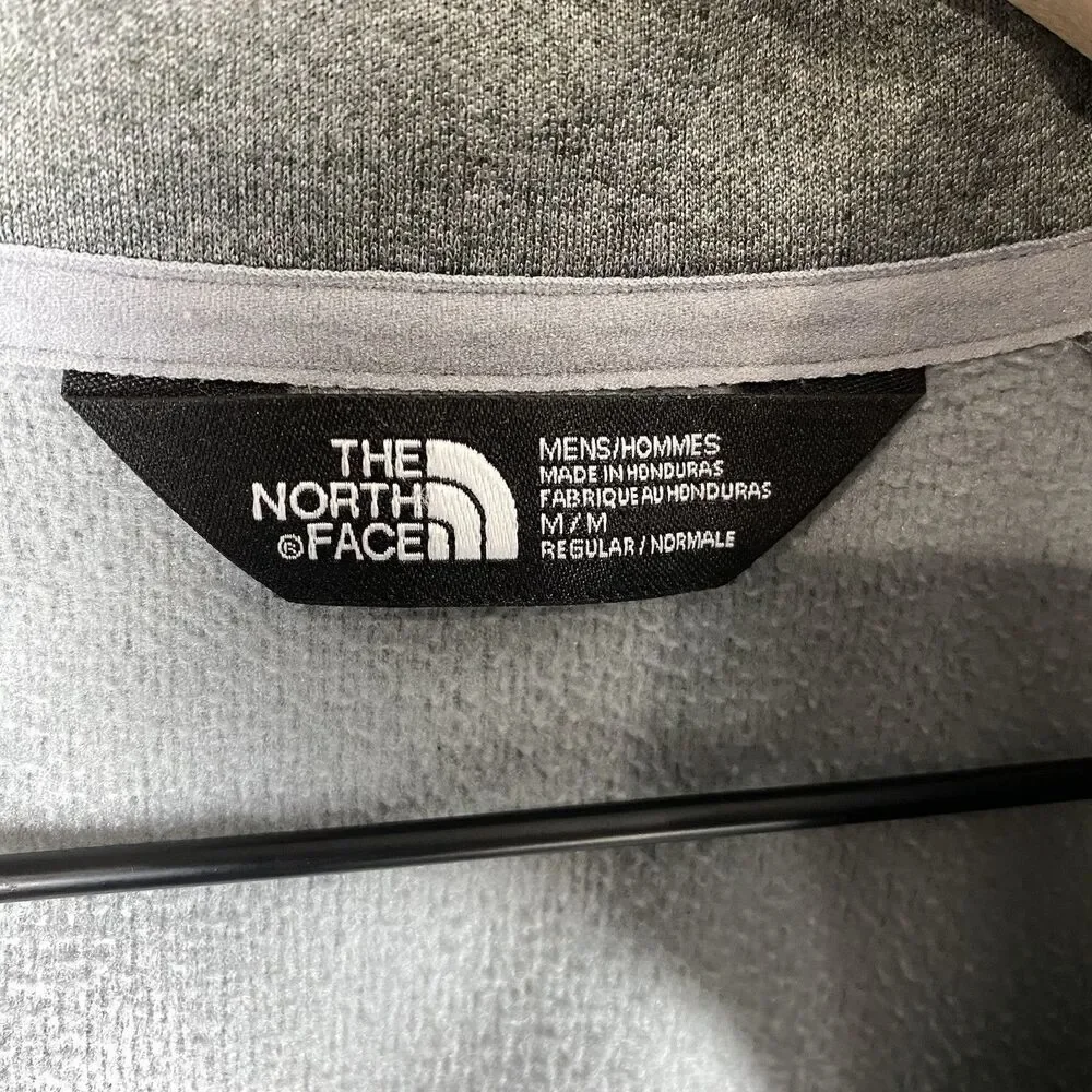 North Face Jacket Mens Medium Gray Canyonlands 1/2 Zip Fleece Mock Neck Pullover